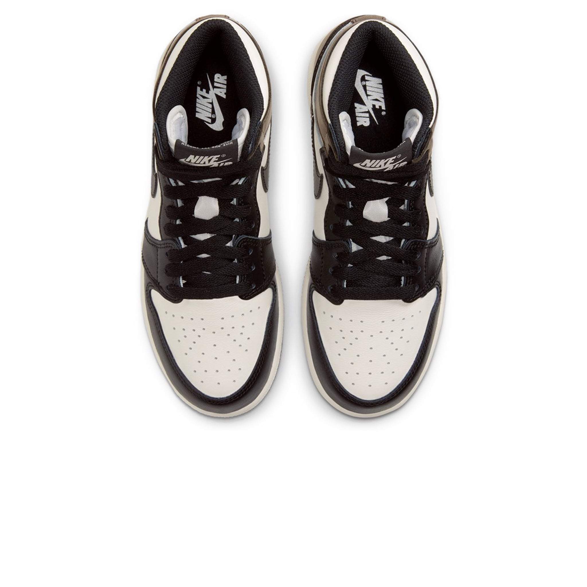 Top down view of Air Jordan 1 High Mocha (GS) 575441-105